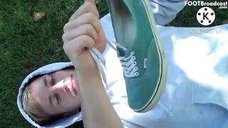 Xander Beckett - Model Playing With His Shoes And Socks