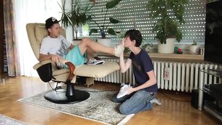 Twink Domination from the Armchair: Sneaker and Sock Scent Control