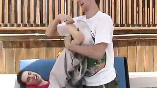 Guy Tickling Another Guy – Playful Foot Teasing and Real Reactions