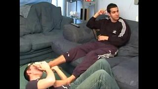 Foot worshiping session